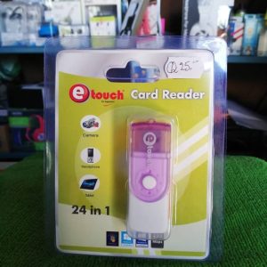 Lector de tarjetas E-touch 24 en 1 purpura