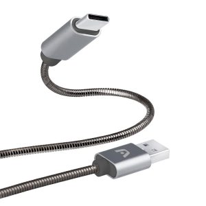 Cable USB a Micro USB Argom 1m Forrado Metalizado ARG-CB-0026GR